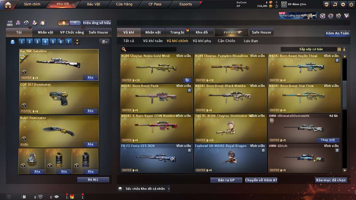 shop acc cf uy tin gia re